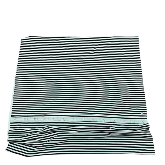 Lululemon Infinity Mint Green Stripe Snap Front Scarf - Picture 1 of 3